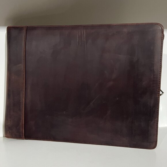 Genuine Full Grain Leather Checkbook Portfolio - Picture 12 of 14